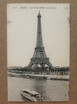 Ansichtskarte AK Paris 1907 Eiffel Turm Eiffelturm Seine Schiff Ortsansicht Frankreich France 75 Paris